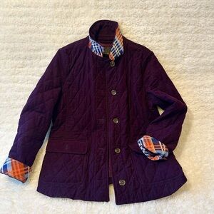 Talbots Purple Quilted Utility Jacket